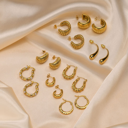 Elegant All-match Stainless Steel Earrings