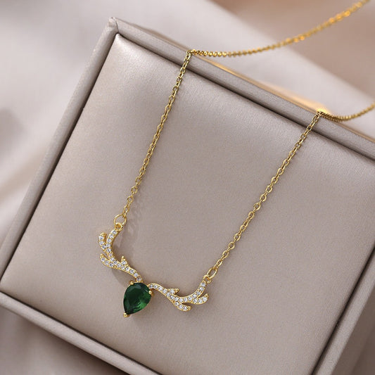 Elegant Titanium Steel Choker Necklace All-Match Sweater Chain Accessory